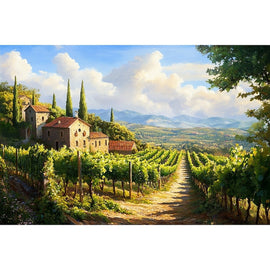 Tableau Peinture Vignes, art mural décoration nature