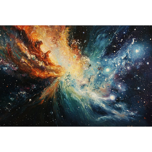 Tableau Peinture Univers, art mural décoration nature