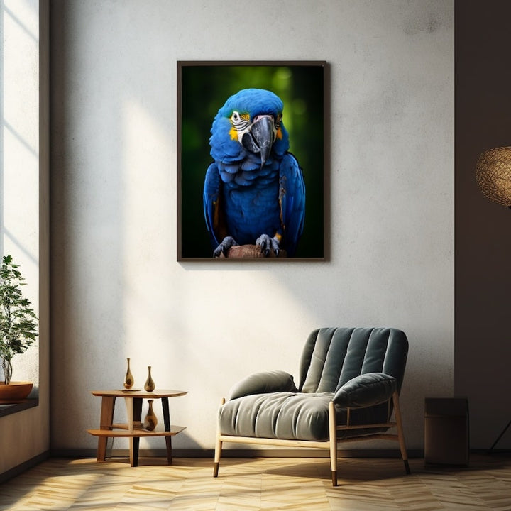 Tableau Perroquet Bleu