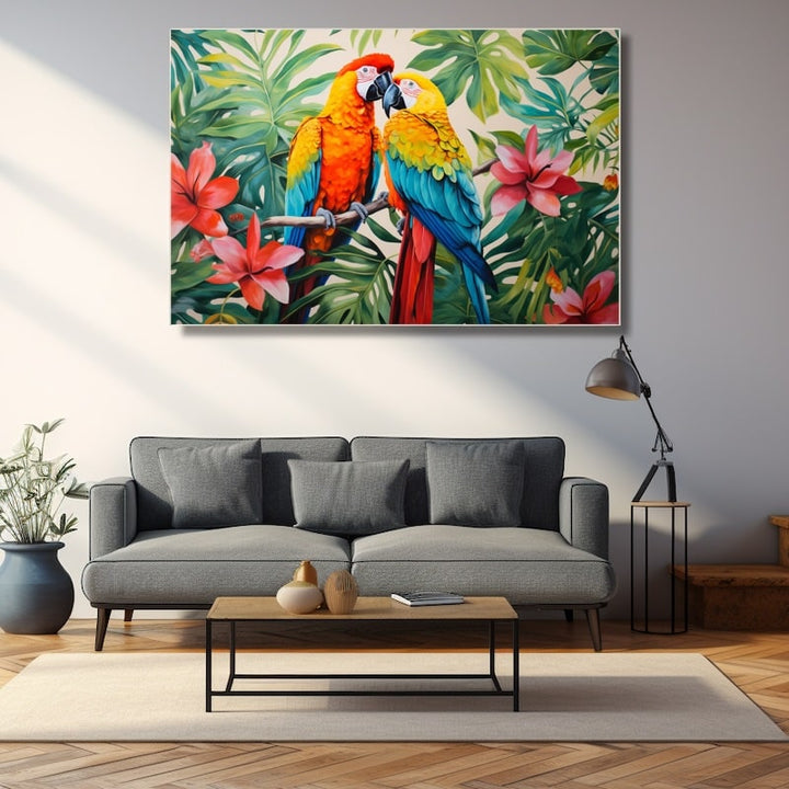 Tableau Perroquet Reproduction