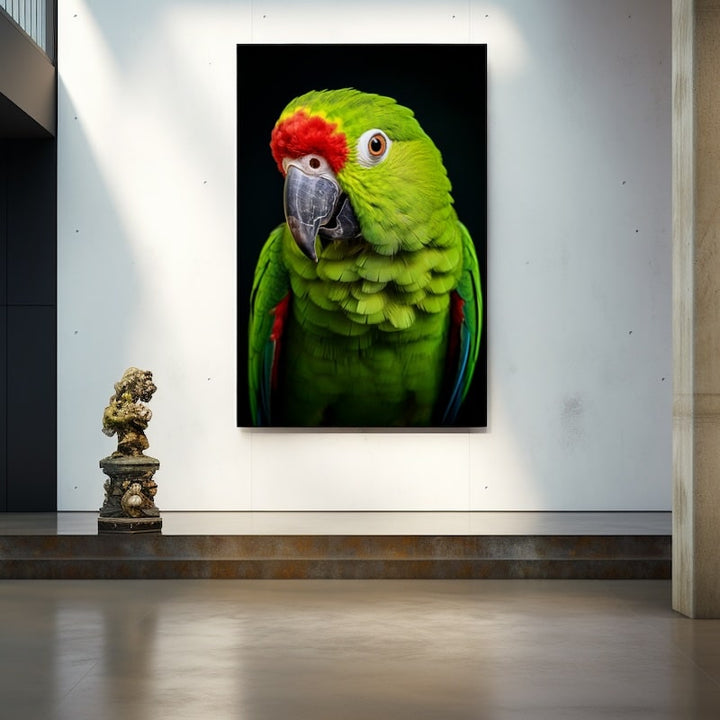 Tableau Perroquet Vert