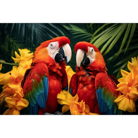 Tableau Perroquets Couleurs, art mural décoration nature