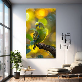 Tableau Perruche, art mural décoration nature