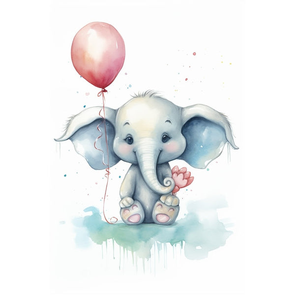 Petit Tableau Éléphant Enfant, art mural décoration nature