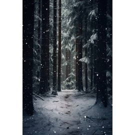 Tableau Photo Forêt sous la Neige, art mural décoration nature