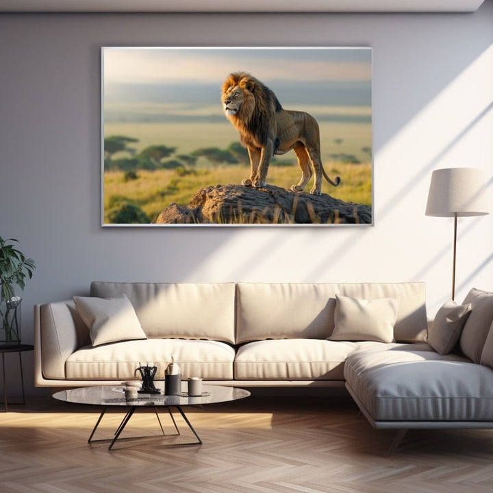 Tableau Photo Lion, art mural décoration nature