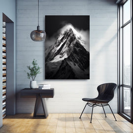 Tableau Photo Noir et Blanc Montagne, art mural décoration nature