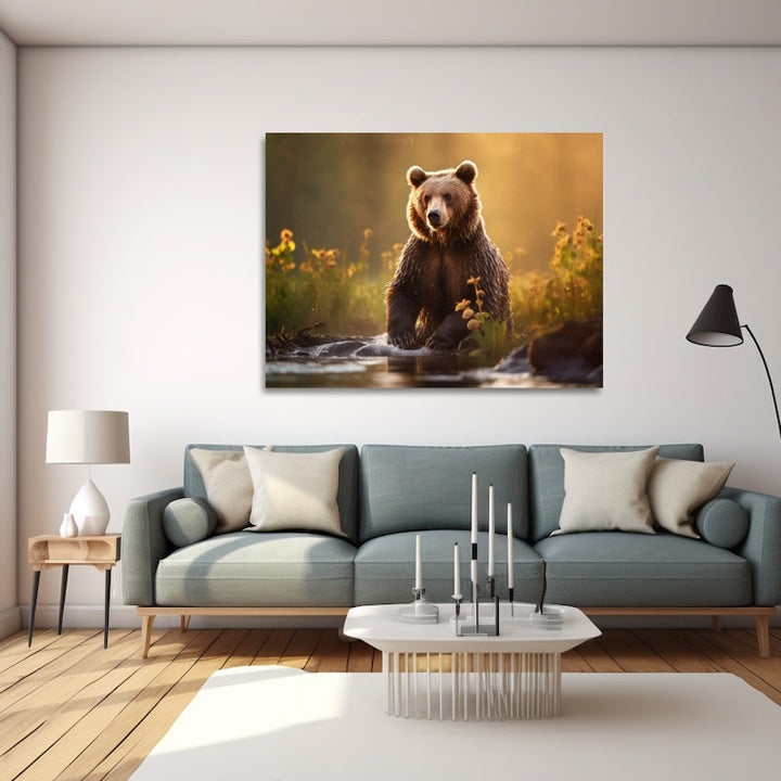 Tableau Photo Ours Brun, art mural décoration nature