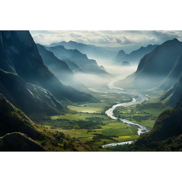 Tableau Photo Paysage Montagne, art mural décoration nature