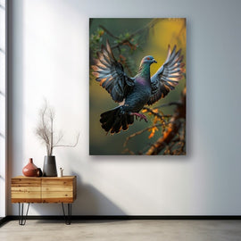 Tableau Pigeon, art mural décoration nature