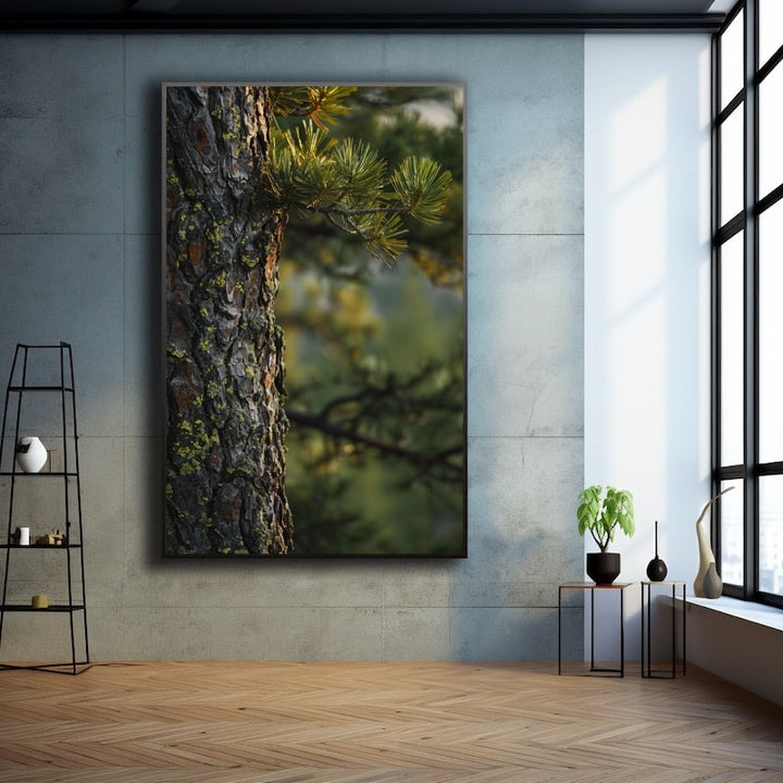 Tableau Pin, art mural décoration nature