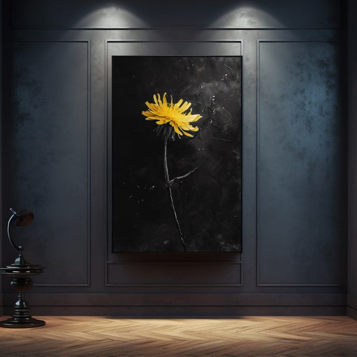Tableau Pissenlit Noir Et Blanc