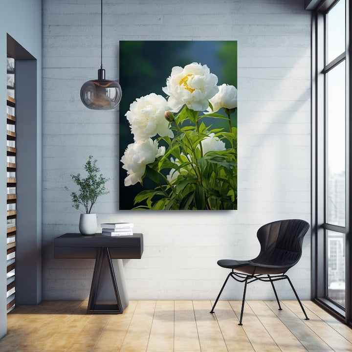 Tableau Pivoine Blanche