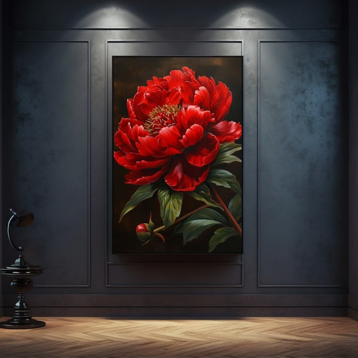 Tableau Pivoine Rouge