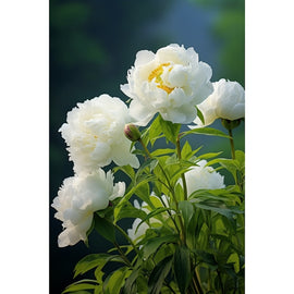 Tableau Pivoine Blanche, art mural décoration nature