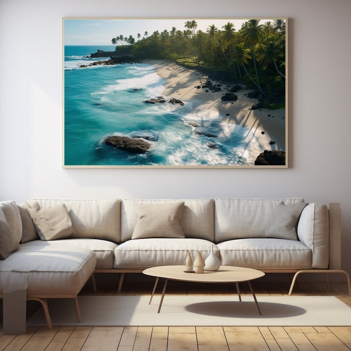 Tableau Plage Exotique, art mural décoration nature