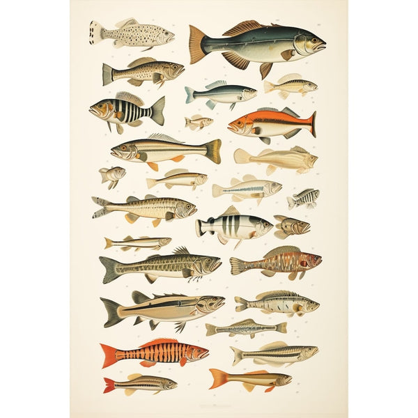Tableau Poisson Eau Douce, art mural décoration nature