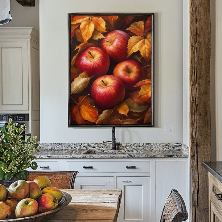 Tableau Pomme Rouge, art mural décoration nature