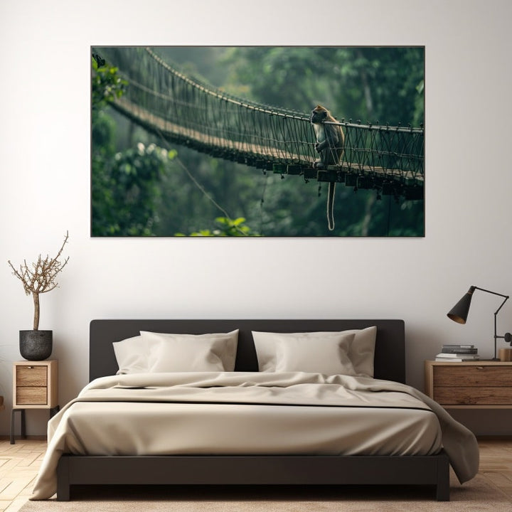 Tableau Pont de Singe, art mural décoration nature