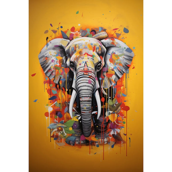 Tableau Éléphant Pop Art, art mural décoration nature