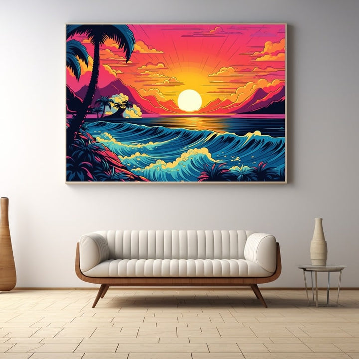 Tableau Pop Art Mer, art mural décoration nature