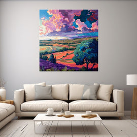 Tableau Pop Art Paysage, art mural décoration nature