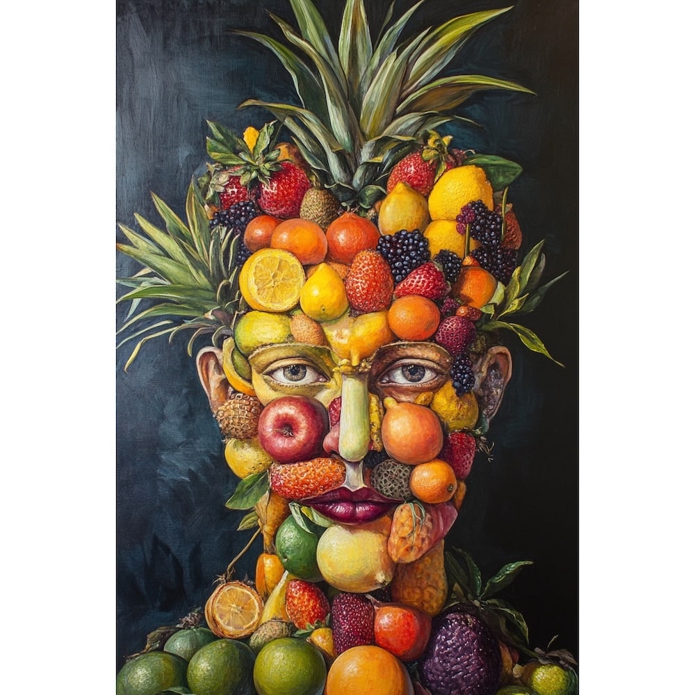 Tableau Portrait Fruits