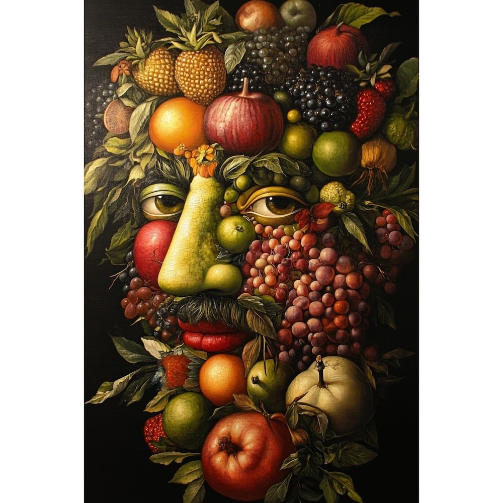 Tableau Portrait avec Fruits