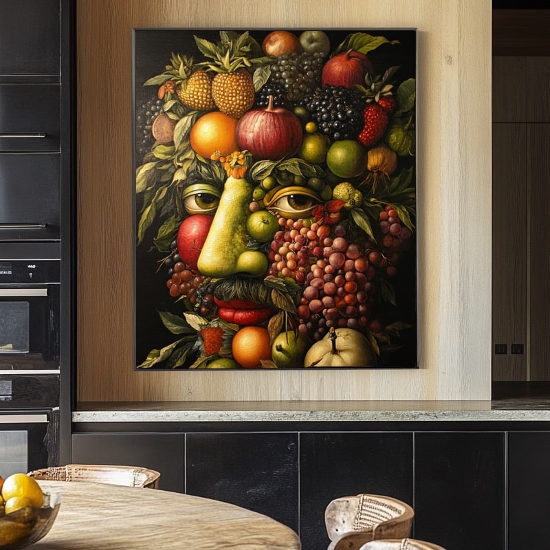 Tableau Portrait avec des Fruits