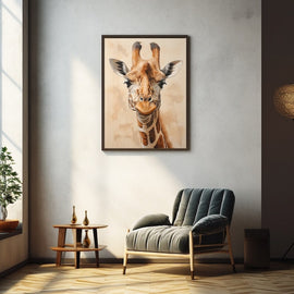 Tableau Poster Girafe, art mural décoration nature
