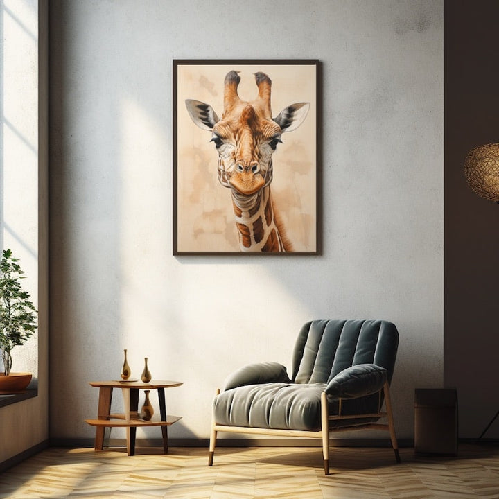 Tableau Poster Girafe, art mural décoration nature