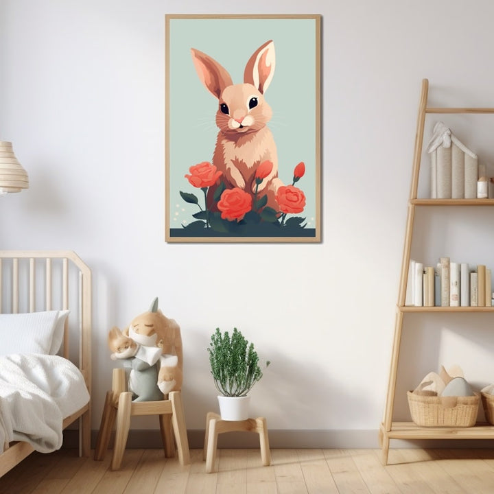Tableau Poster Lapin, art mural décoration nature