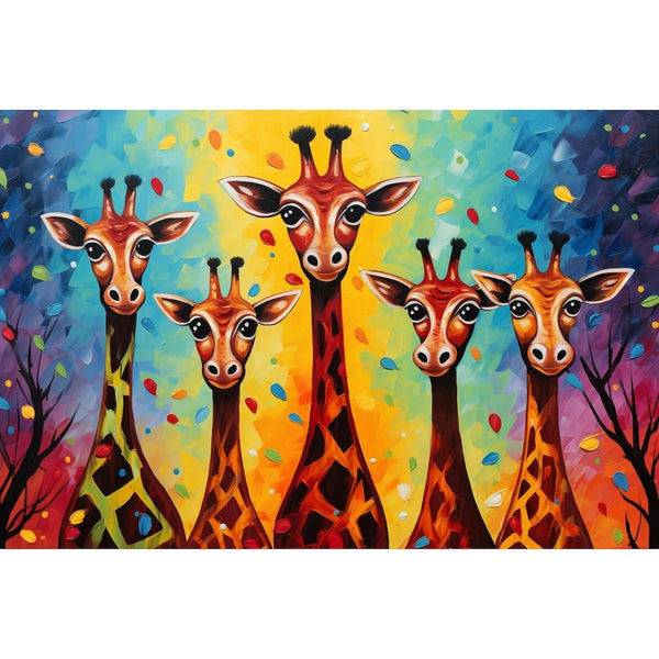 Tableau pour les Enfants Girafe, art mural décoration nature