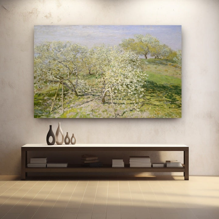 Tableau Printemps Monet, art mural décoration nature