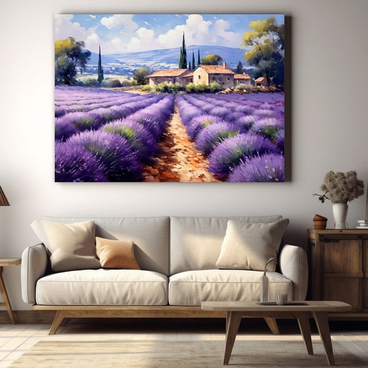 Tableau Provence Lavande, art mural décoration nature