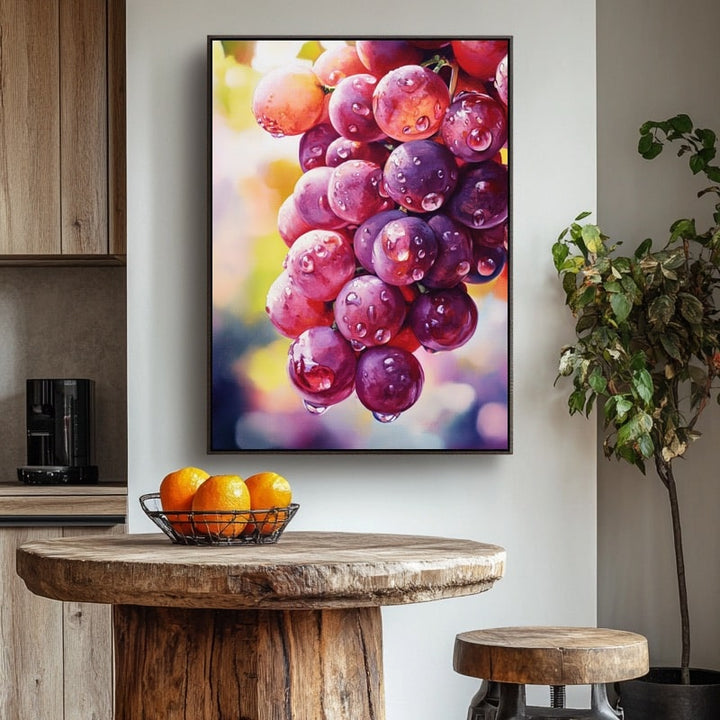 Tableau Raisin, art mural décoration nature