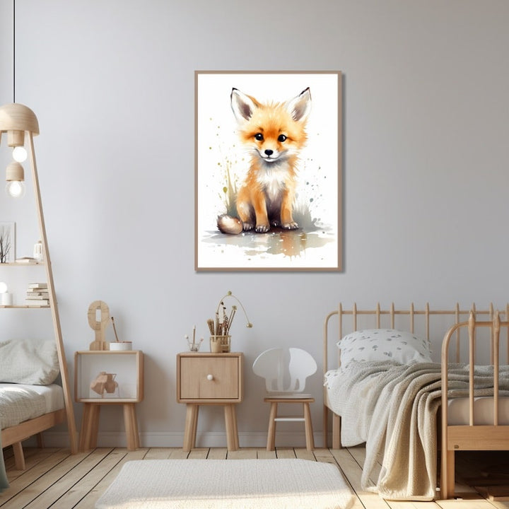 Tableau Renard Bébé, art mural décoration nature
