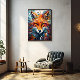 Tableau Renard Moderne, art mural décoration nature