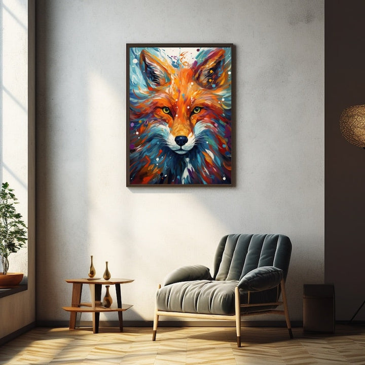 Tableau Renard Moderne, art mural décoration nature