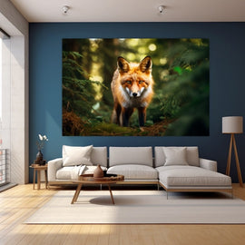 Tableau Renard Rusé, art mural décoration nature