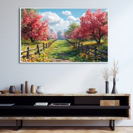 Tableau Représentant le Printemps, art mural décoration nature