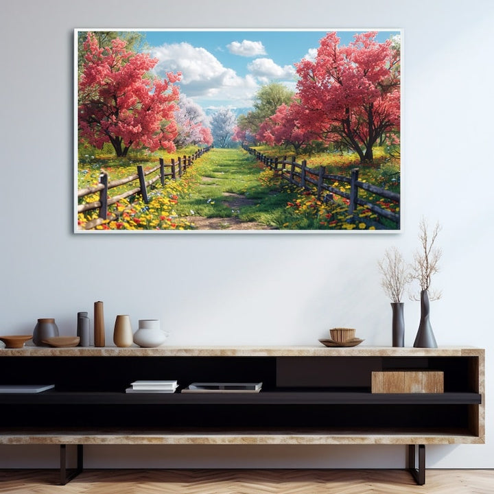 Tableau Représentant le Printemps, art mural décoration nature