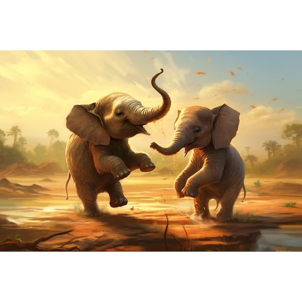 Tableau Éléphant Rigolo, art mural décoration nature