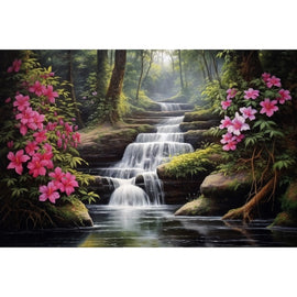 Tableau Cascade Romantique, art mural décoration nature