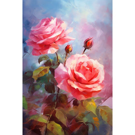 Tableau Romantique Rose, art mural décoration nature