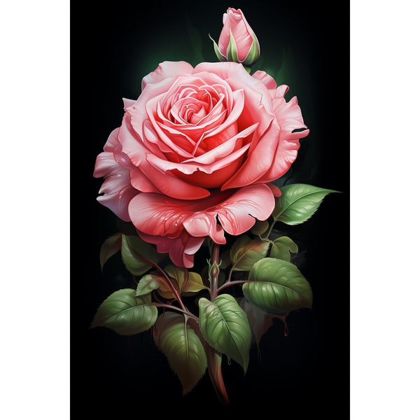 Tableau Design Rose, art mural décoration nature