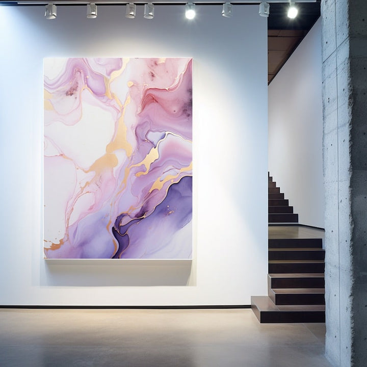 Tableau Rose et Gris, art mural décoration nature