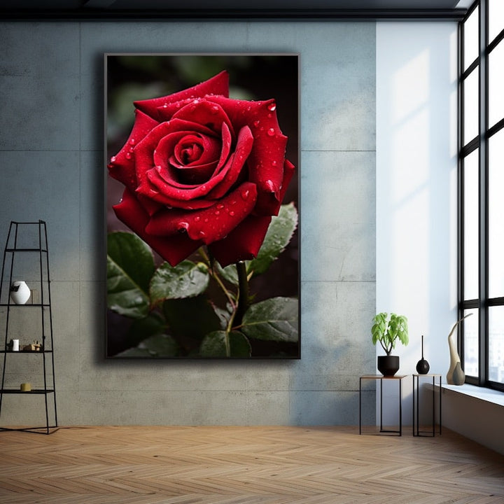 Tableau Rose Fleur, art mural décoration nature