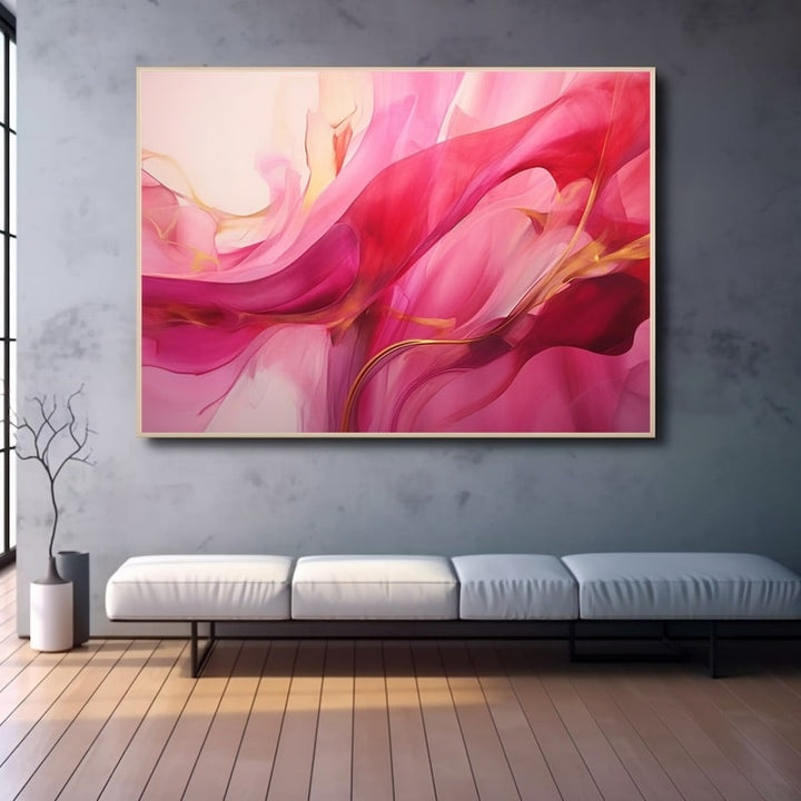 Tableau Rose Fuchsia, art mural décoration nature