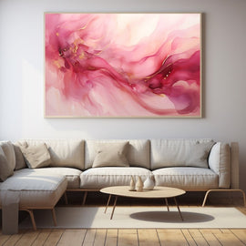 Tableau Rose Poudré, art mural décoration nature